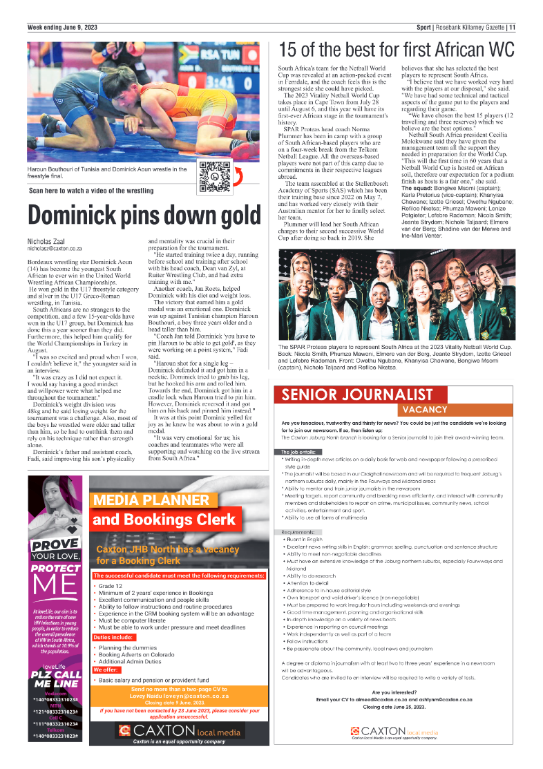 Rosebank KIllarney Gazette 9 June 2023 page 11