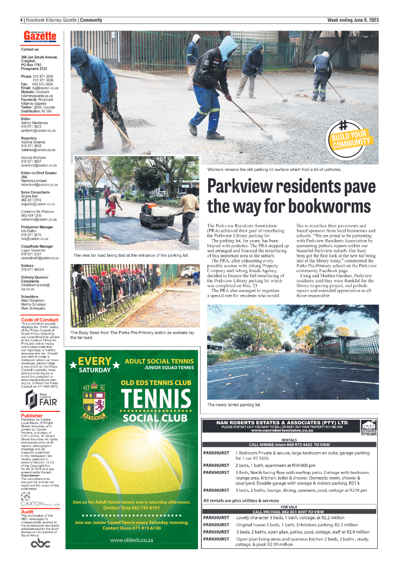 Rosebank KIllarney Gazette 9 June 2023 page 4