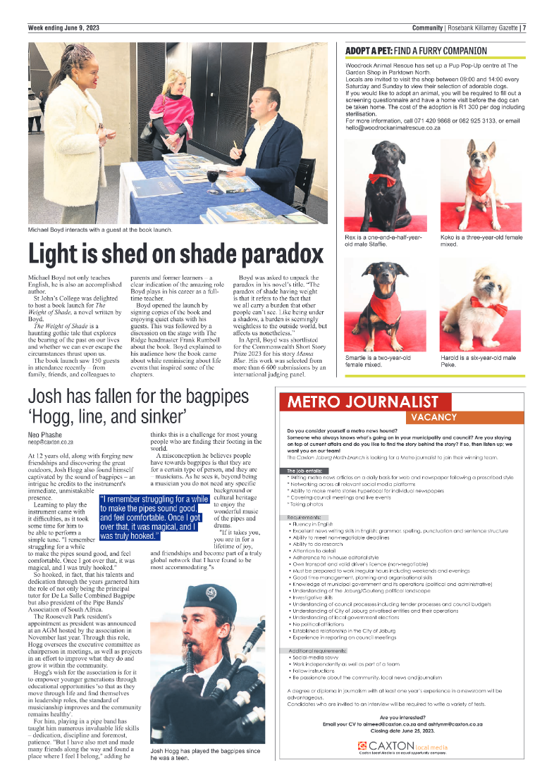 Rosebank KIllarney Gazette 9 June 2023 page 7