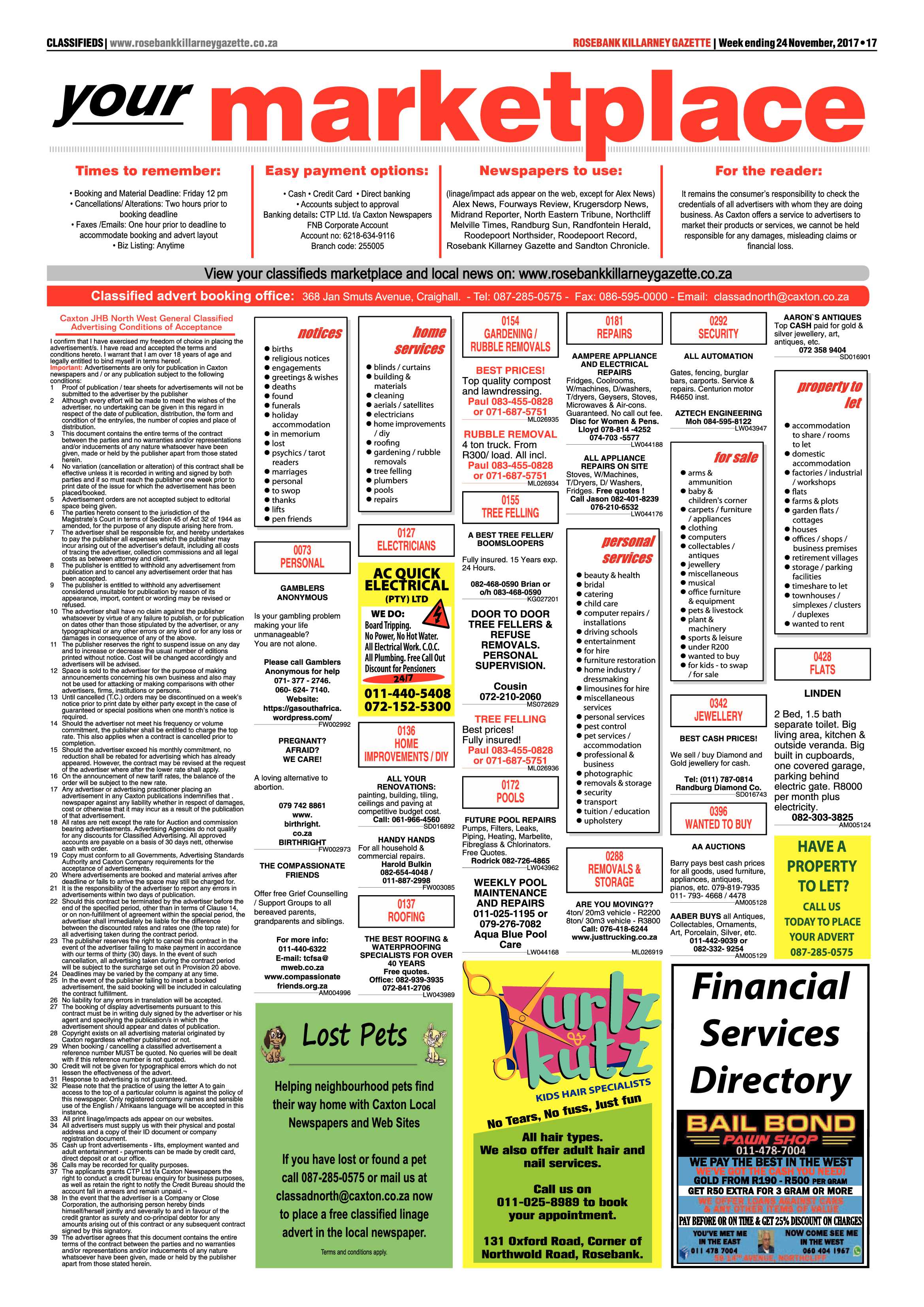 Rosebank Killareny Gazette 24 November, 2017 page 17