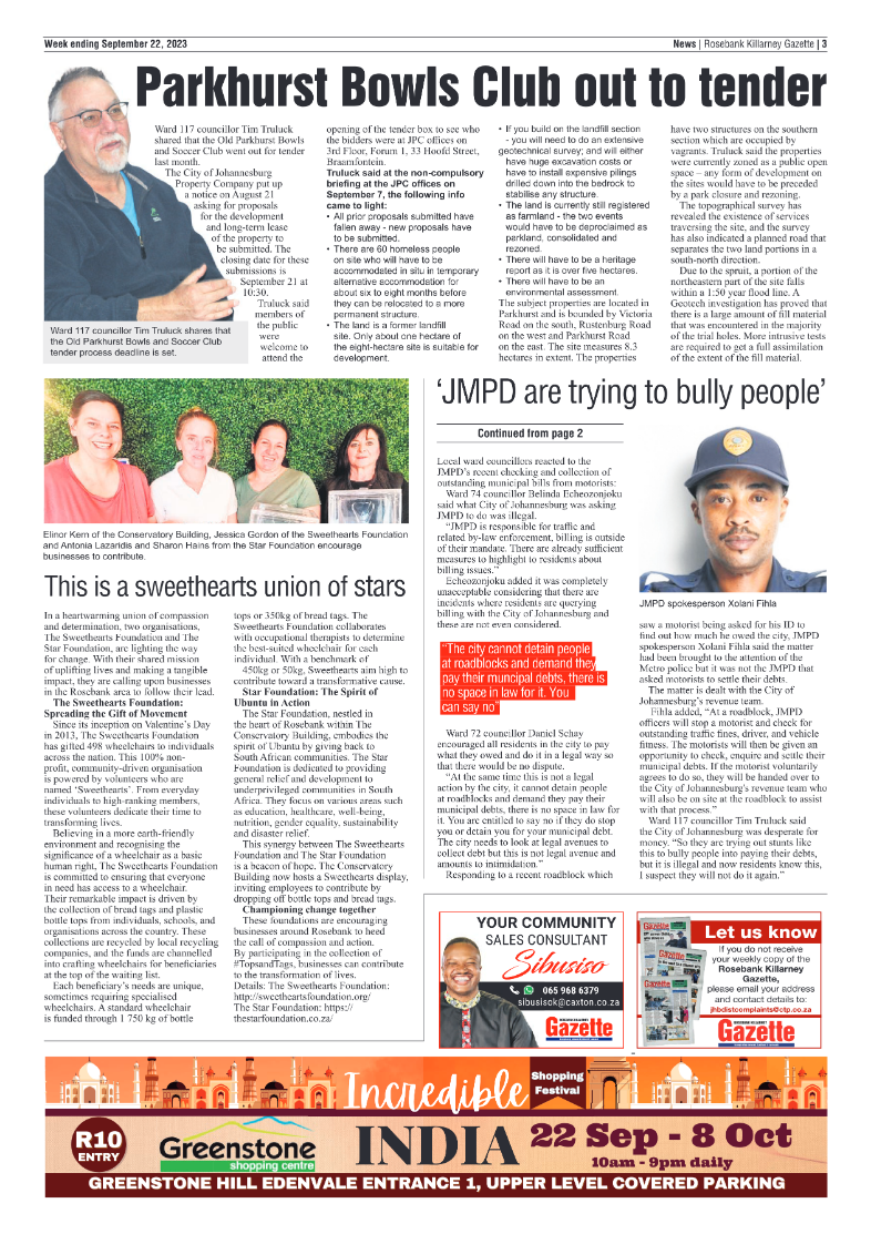 Rosebank Killarney Gazette 22 September 2023 page 3