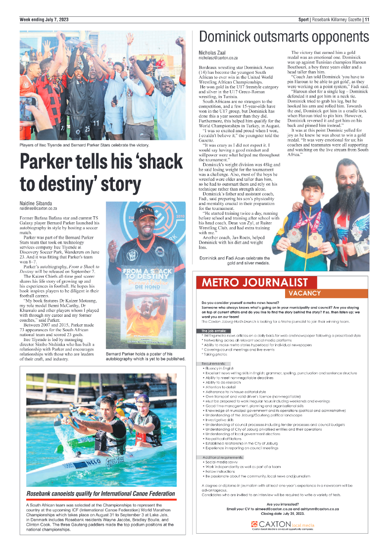 Rosebank Killarney Gazette 7 July 2023 page 11