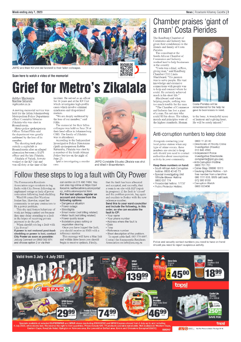 Rosebank Killarney Gazette 7 July 2023 page 3