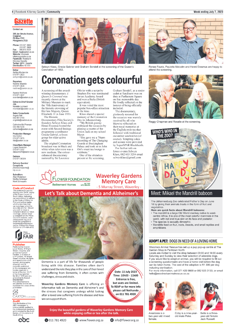Rosebank Killarney Gazette 7 July 2023 page 4