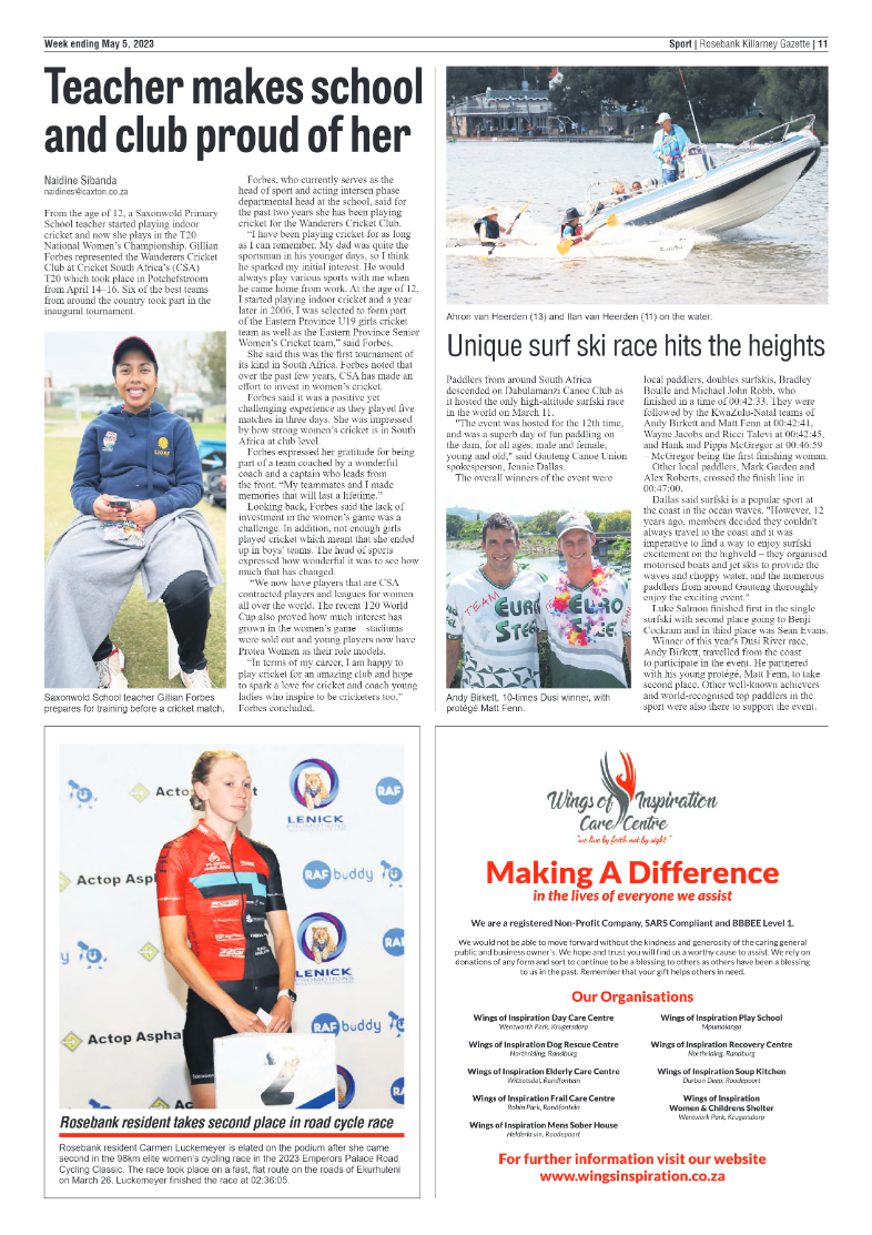 Rosebank Killarney Gazette 5 May 2023 page 11