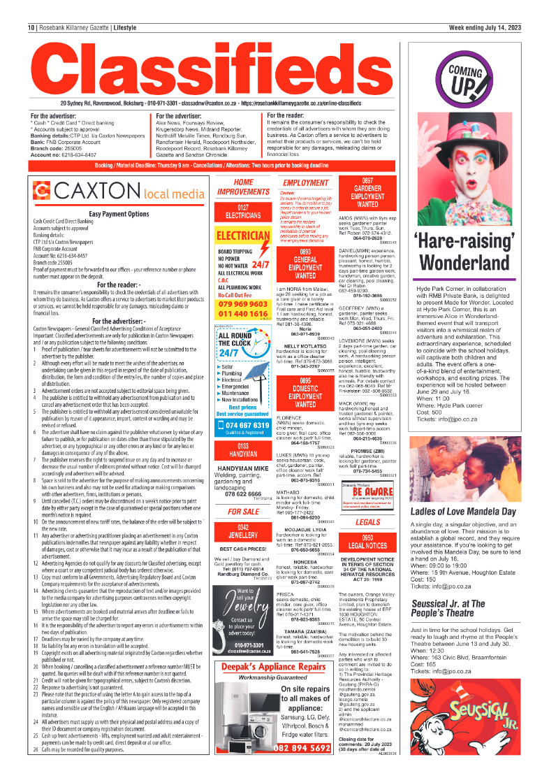 Rosebank Killarney Gazette 14 July 2023 page 10
