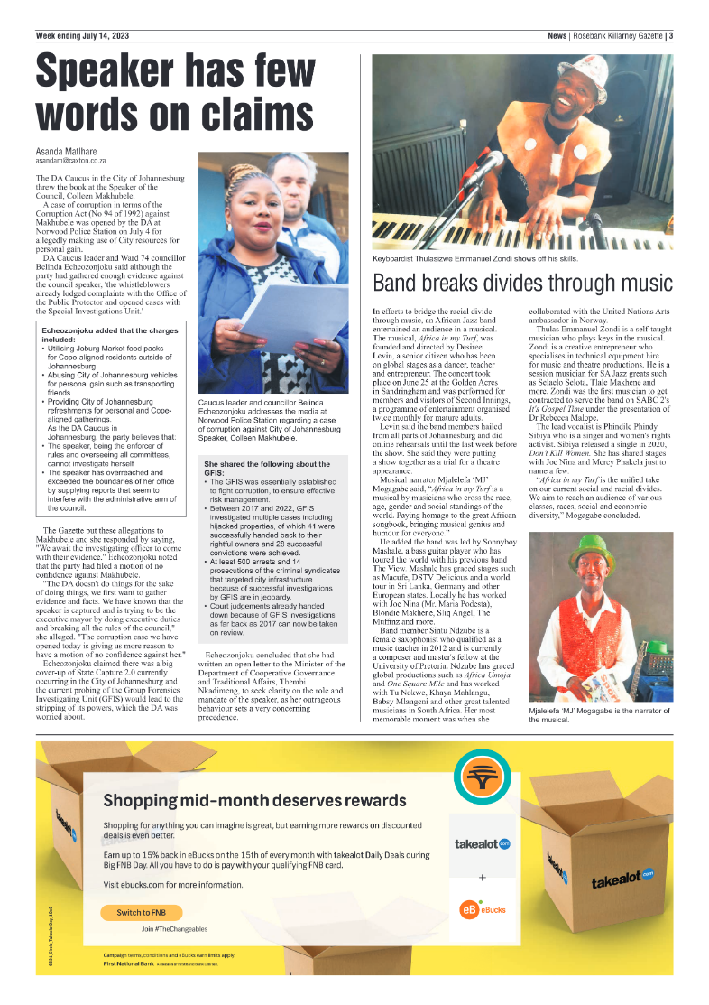 Rosebank Killarney Gazette 14 July 2023 page 3
