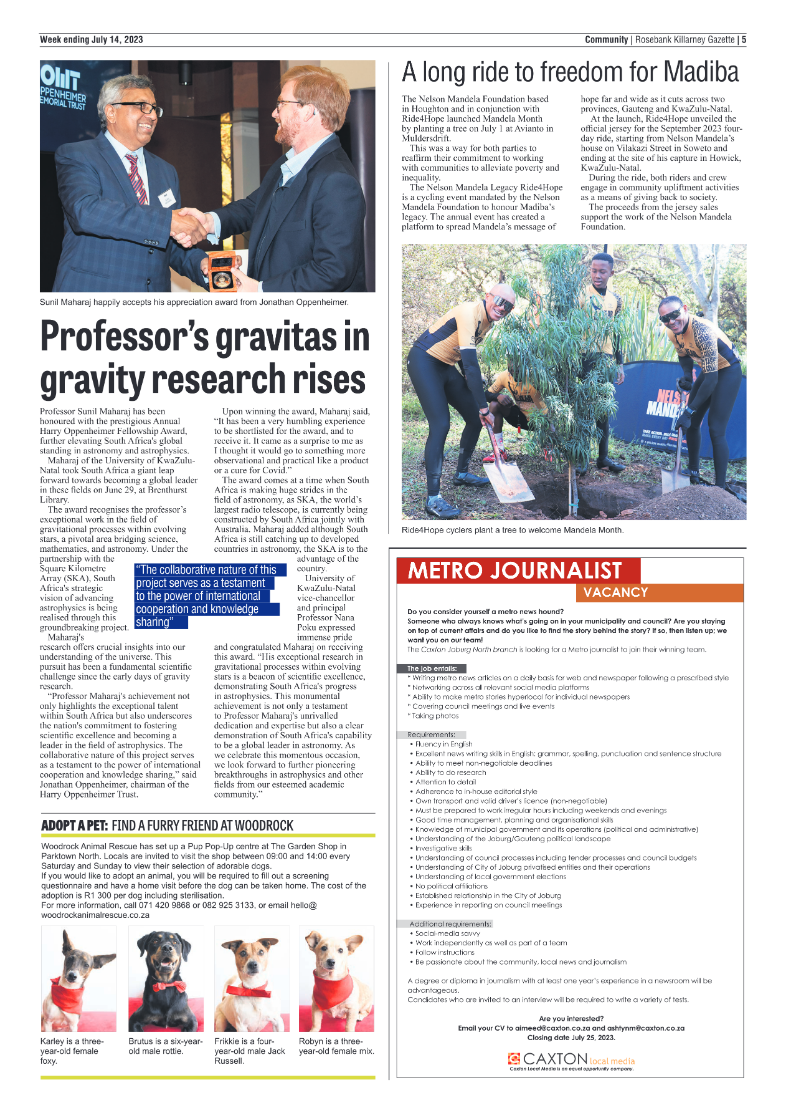 Rosebank Killarney Gazette 14 July 2023 page 5