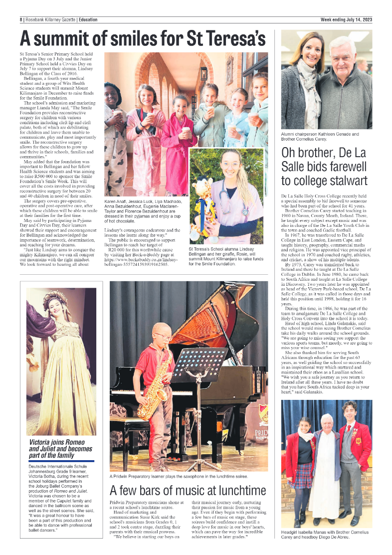 Rosebank Killarney Gazette 14 July 2023 page 8
