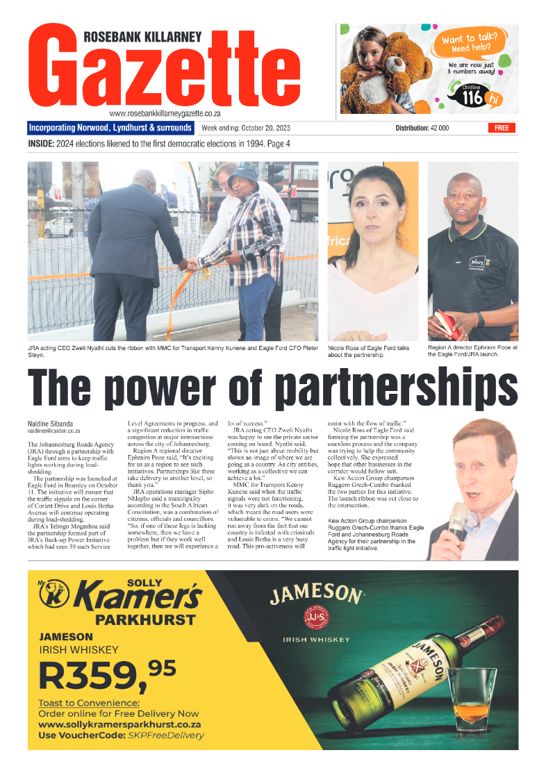 Rosebank Killarney Gazette 3 March 2018 page 1