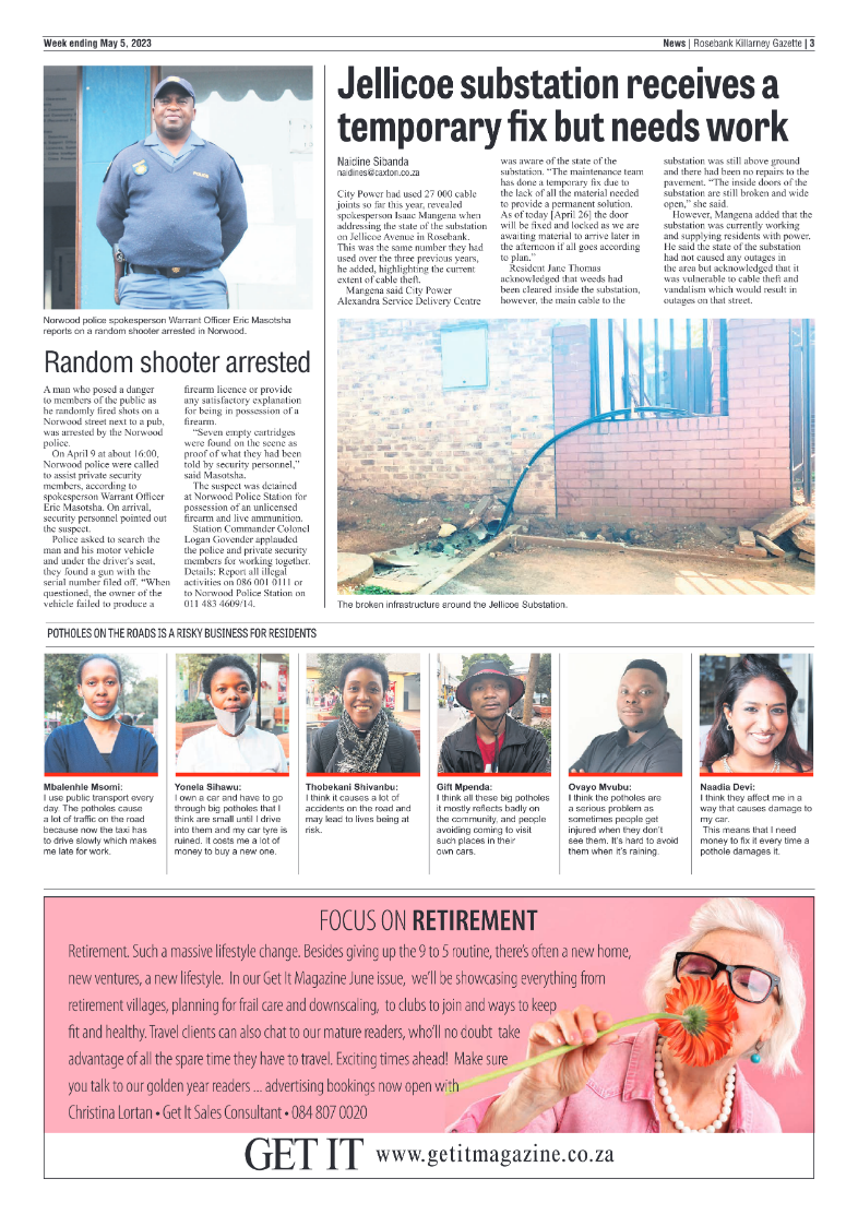 Rosebank Killarney Gazette 5 May 2023 page 3