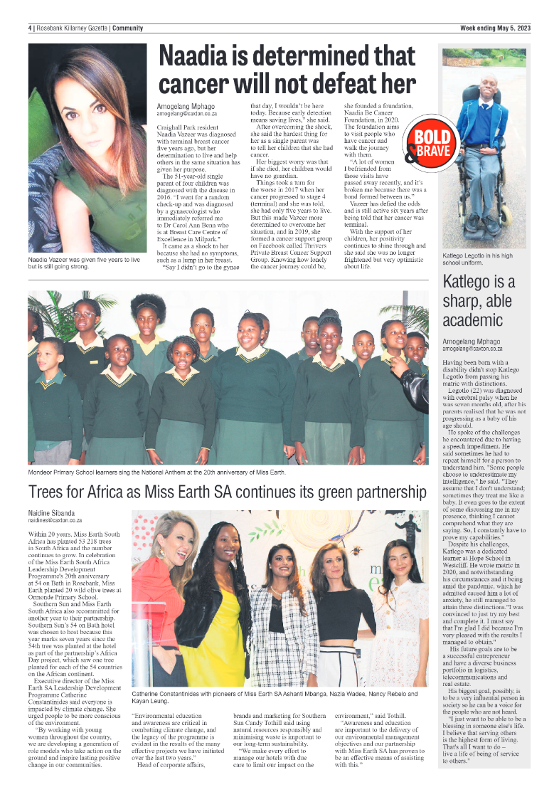 Rosebank Killarney Gazette 5 May 2023 page 4