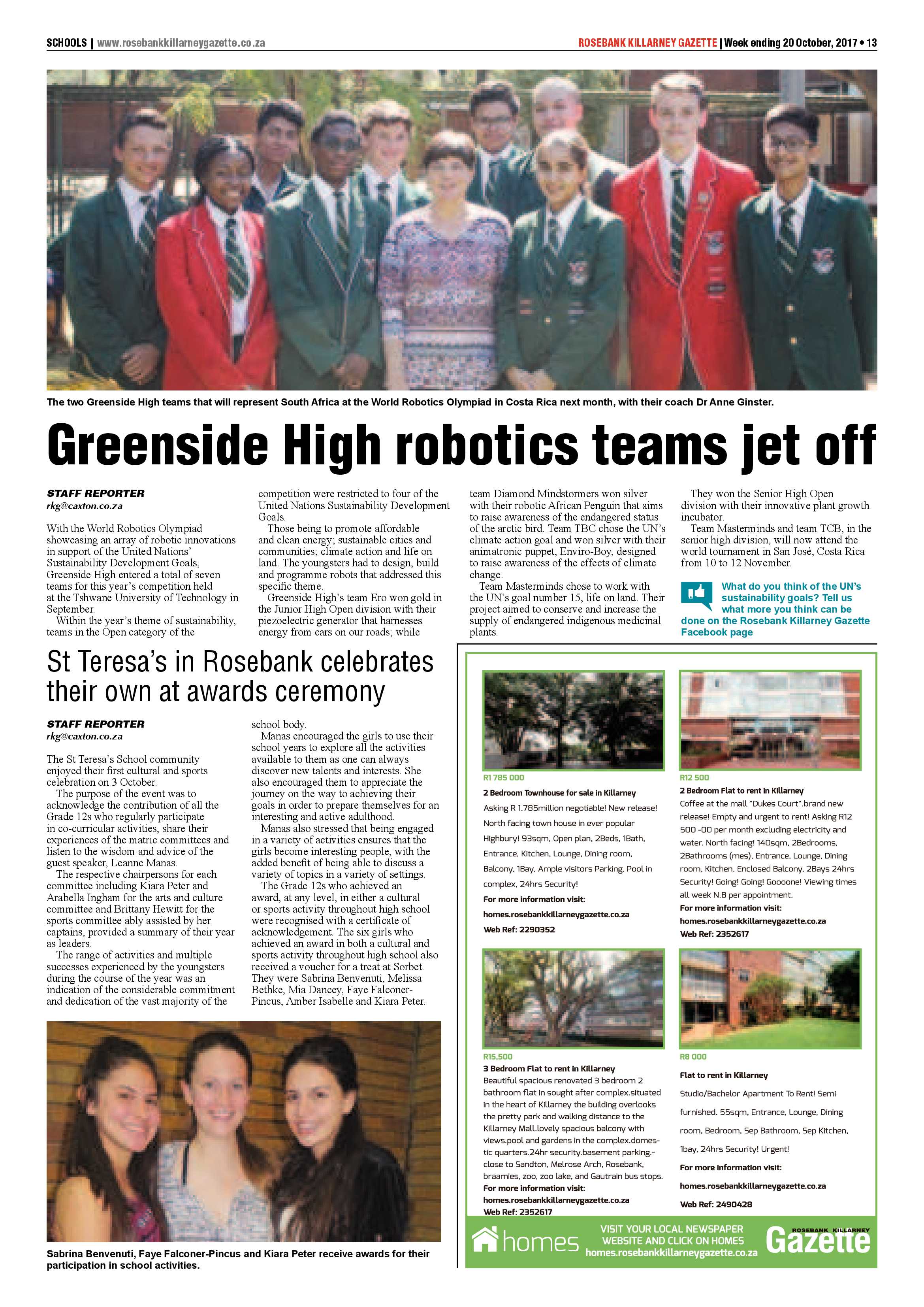 Rosebank Killarney Gazette – 20 October 2017 page 13
