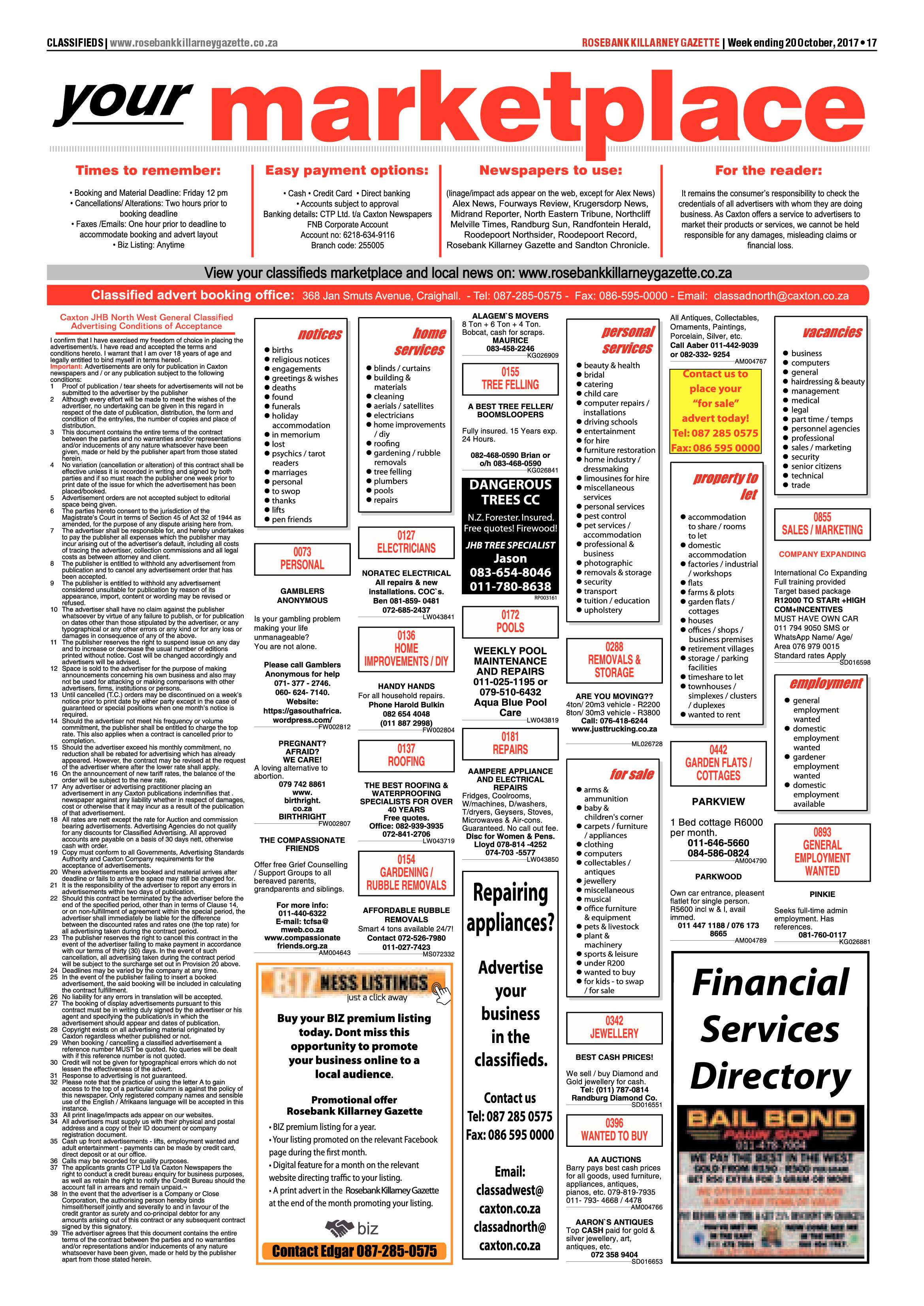 Rosebank Killarney Gazette – 20 October 2017 page 17