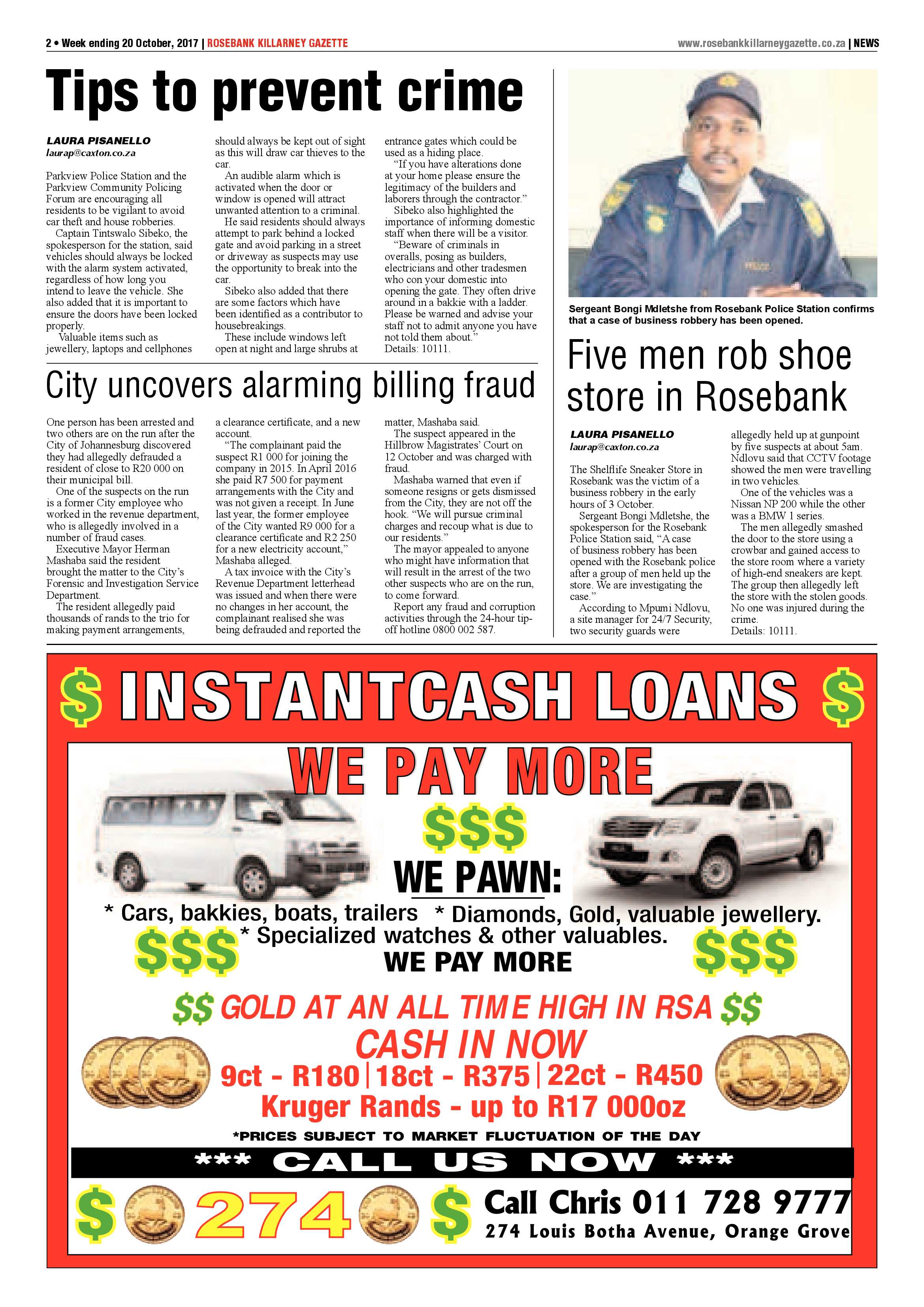 Rosebank Killarney Gazette – 20 October 2017 page 2
