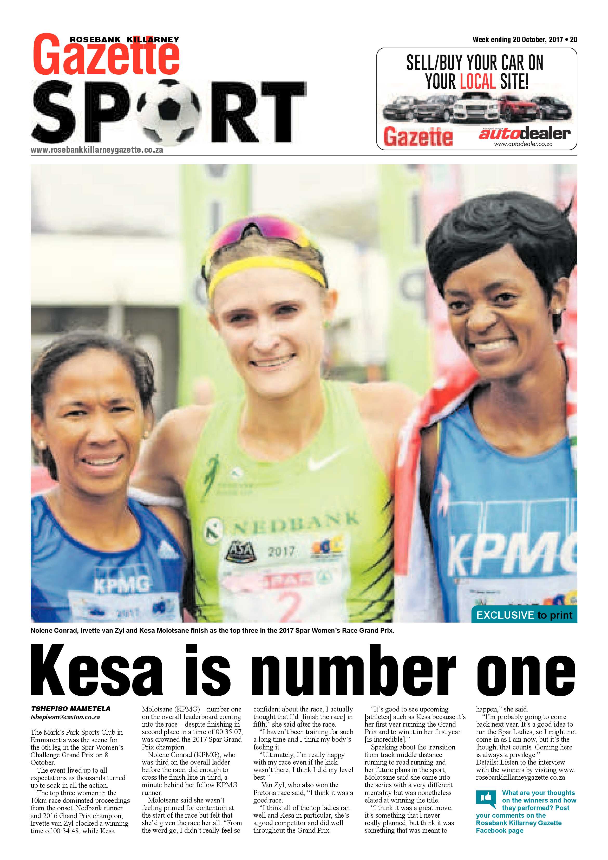 Rosebank Killarney Gazette – 20 October 2017 page 20