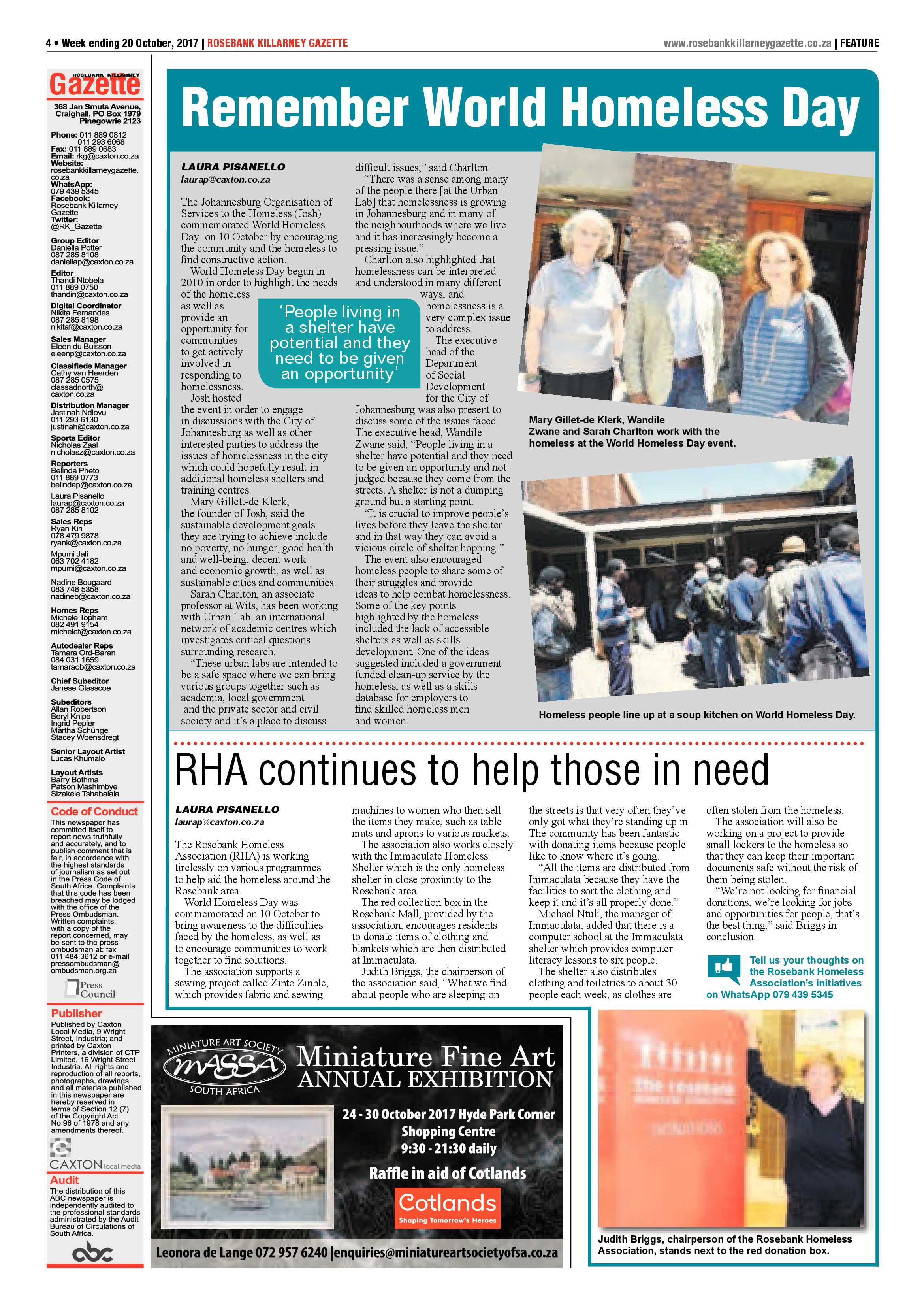 Rosebank Killarney Gazette – 20 October 2017 page 4