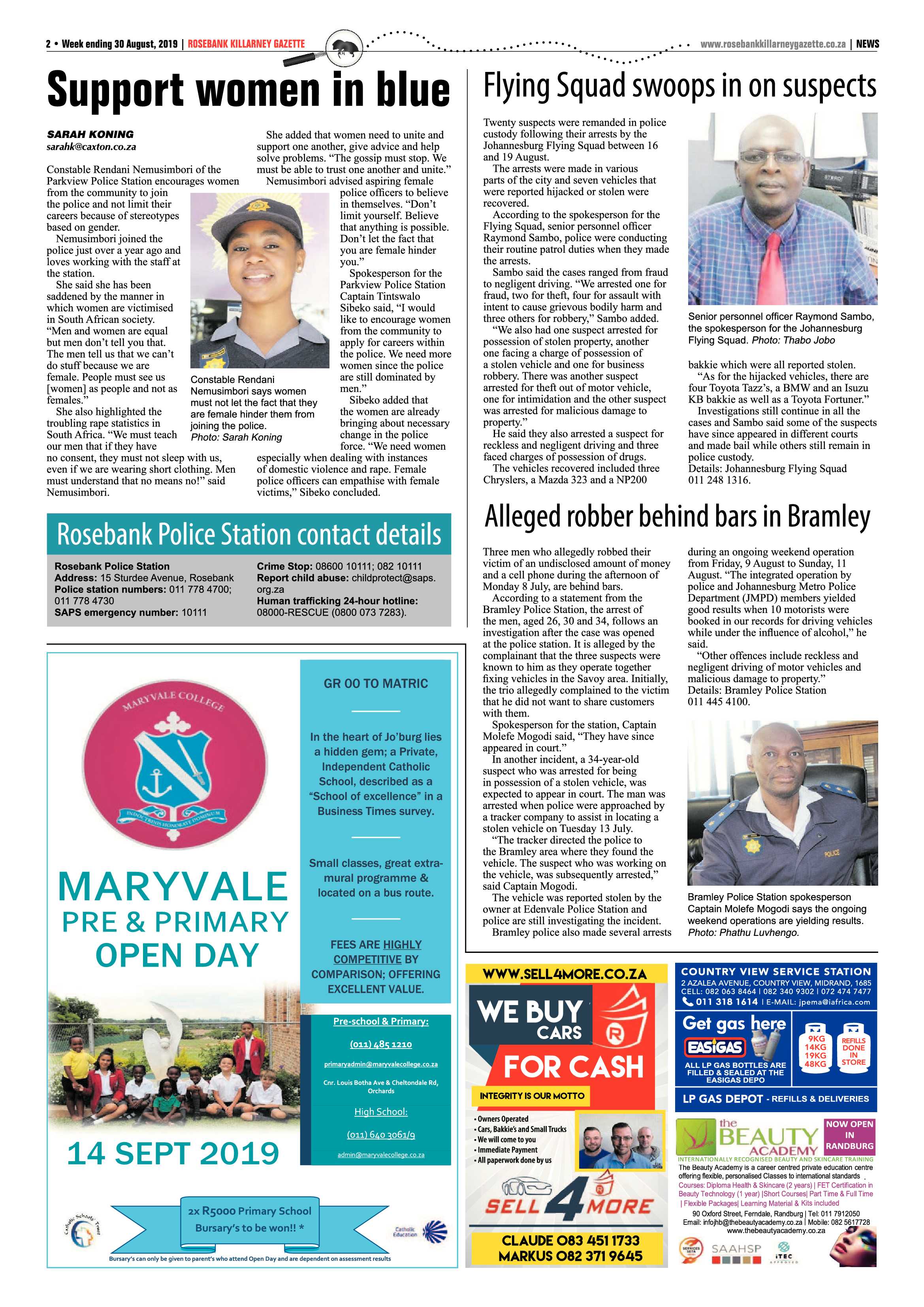 Rosebank Killarney Gazette – 30 August, 2019 page 2