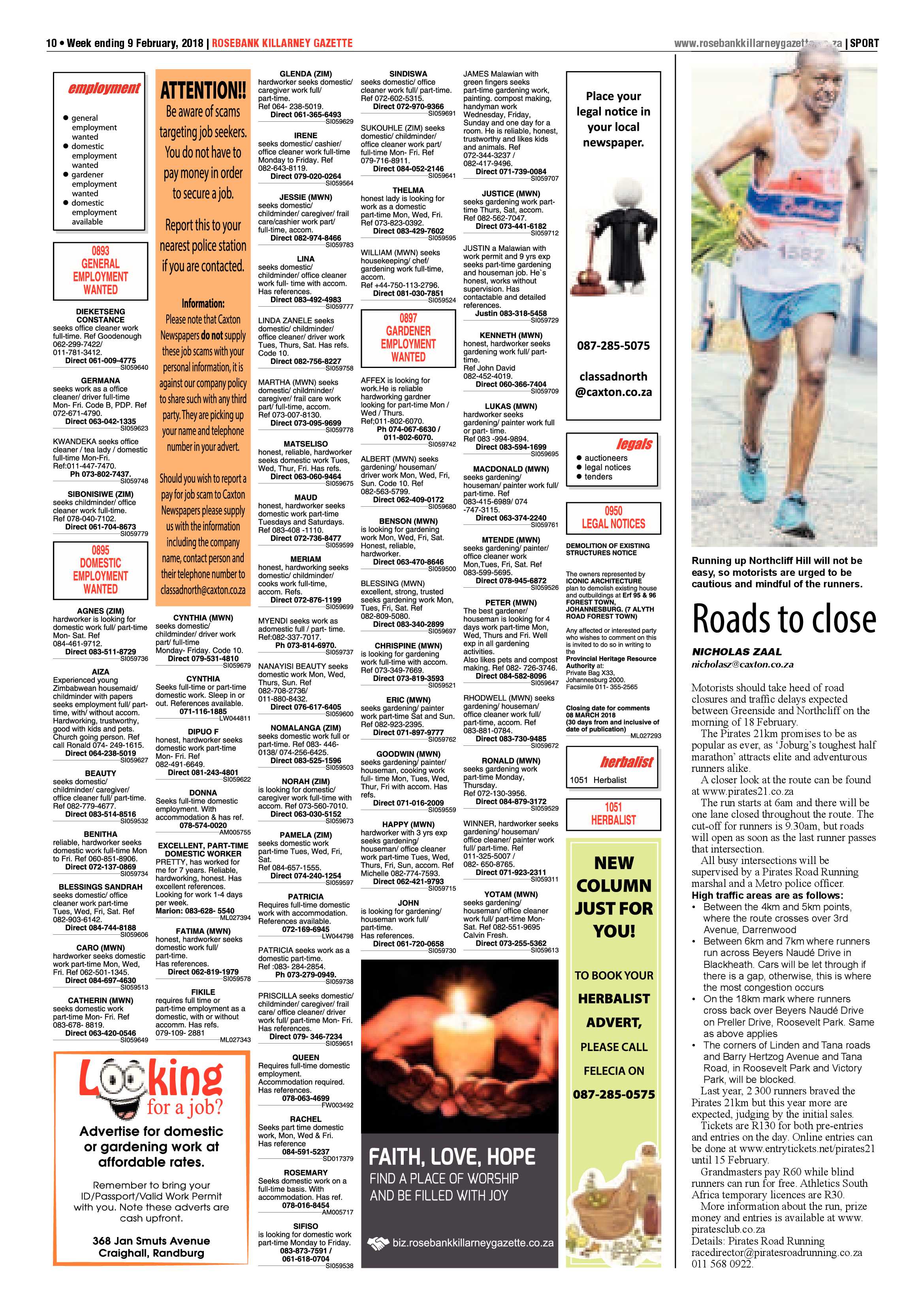 Rosebank Killarney Gazette 9 Feb 2018 page 10