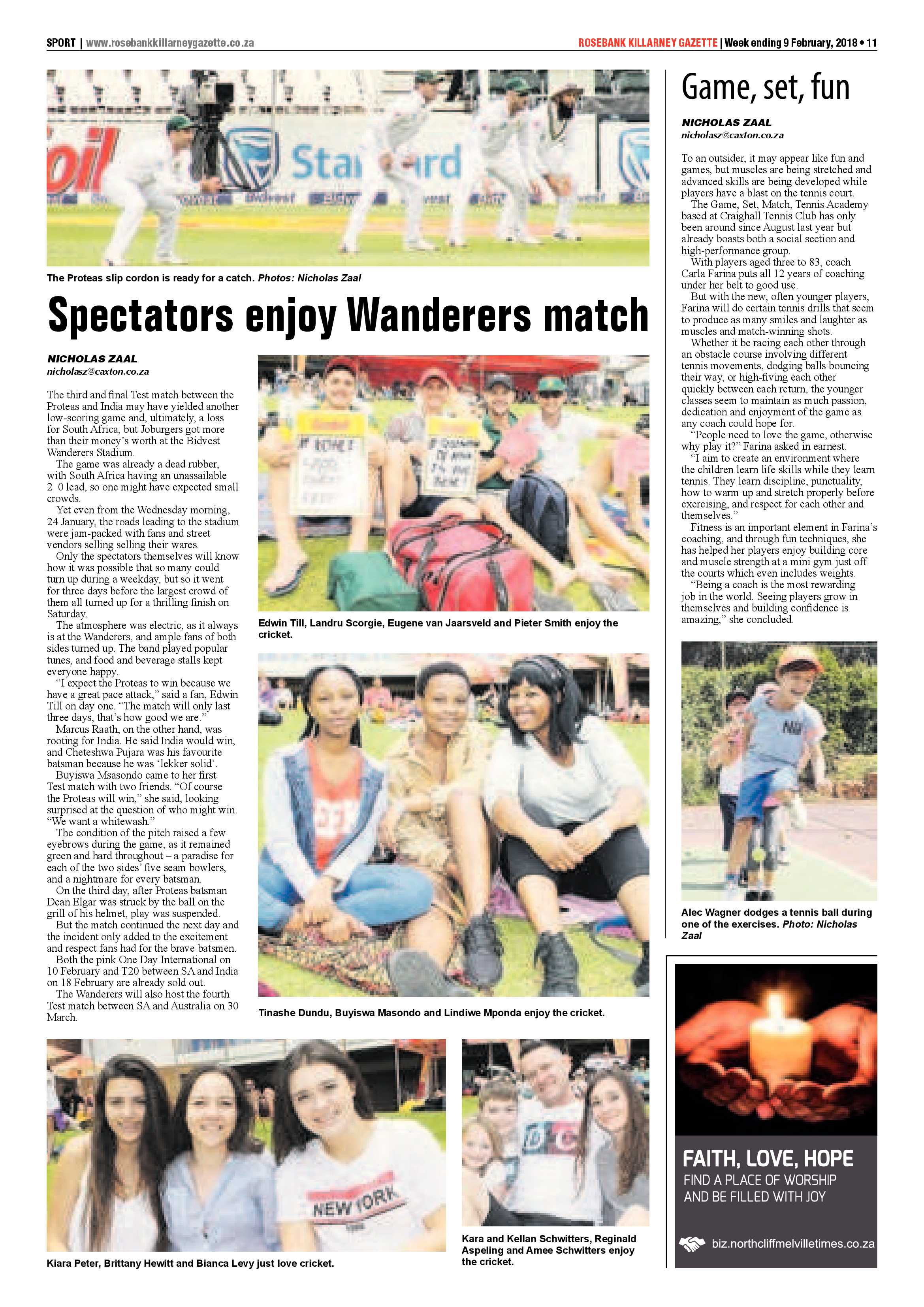 Rosebank Killarney Gazette 9 Feb 2018 page 11