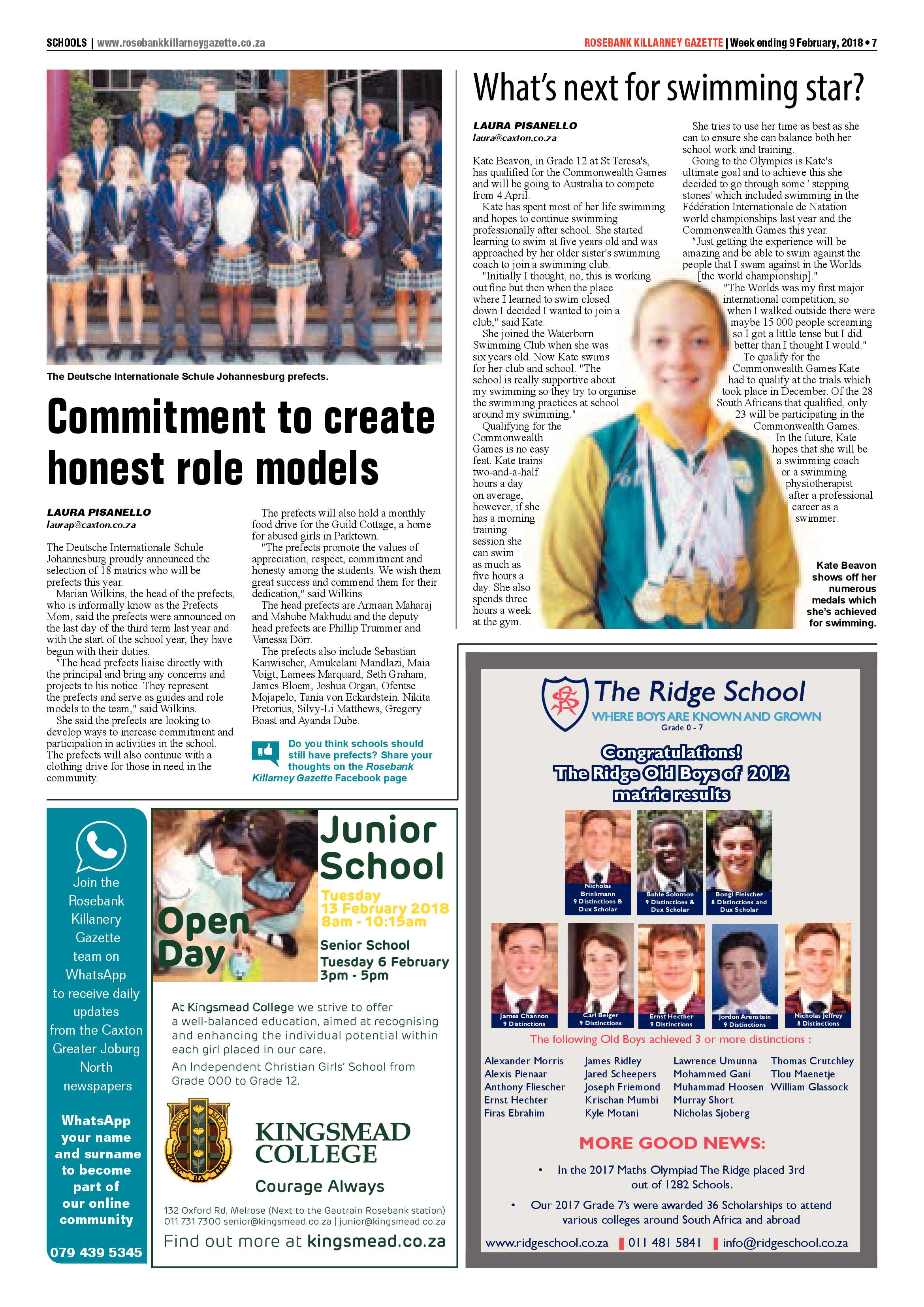Rosebank Killarney Gazette 9 Feb 2018 page 7