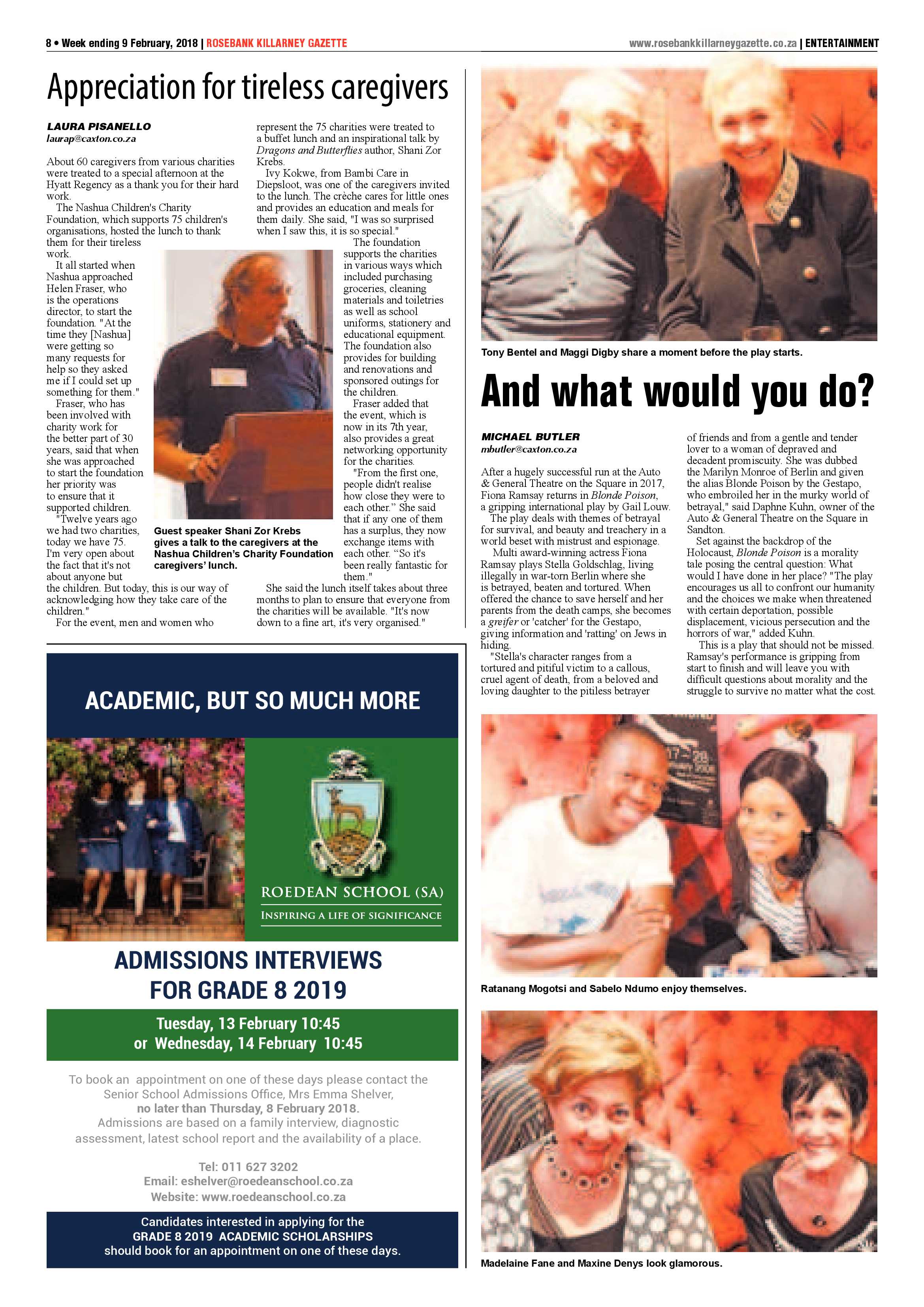Rosebank Killarney Gazette 9 Feb 2018 page 8
