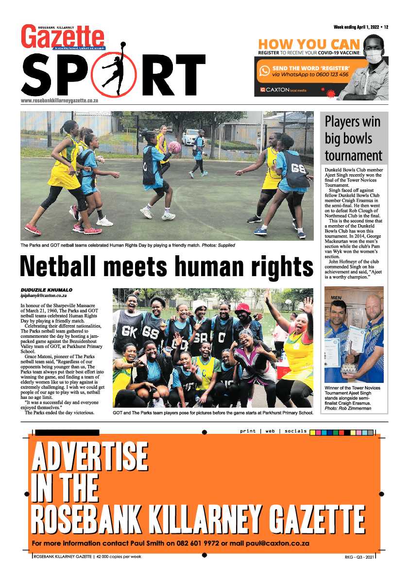Rosebank Killarney Gazette 01 April 2022 page 12