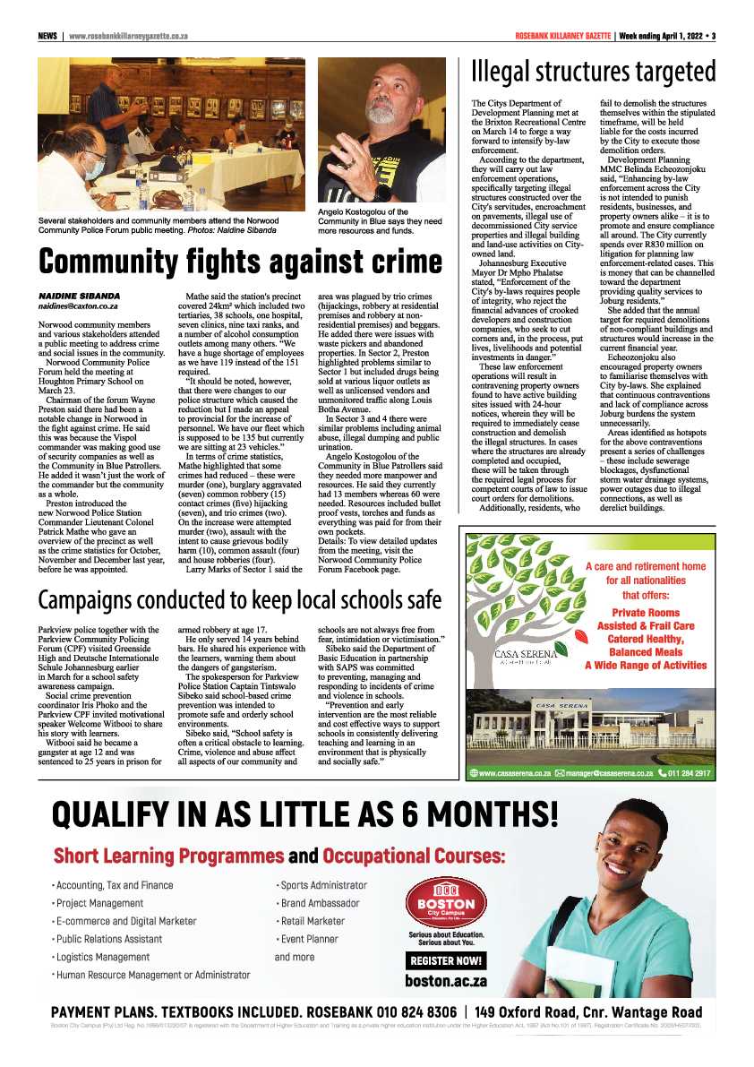 Rosebank Killarney Gazette 01 April 2022 page 3