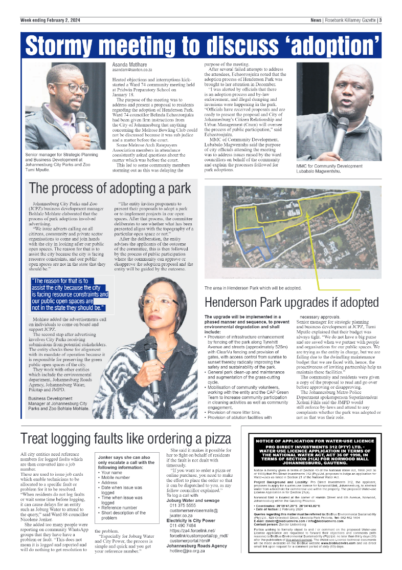 Rosebank Killarney Gazette 02 February 2024 page 3