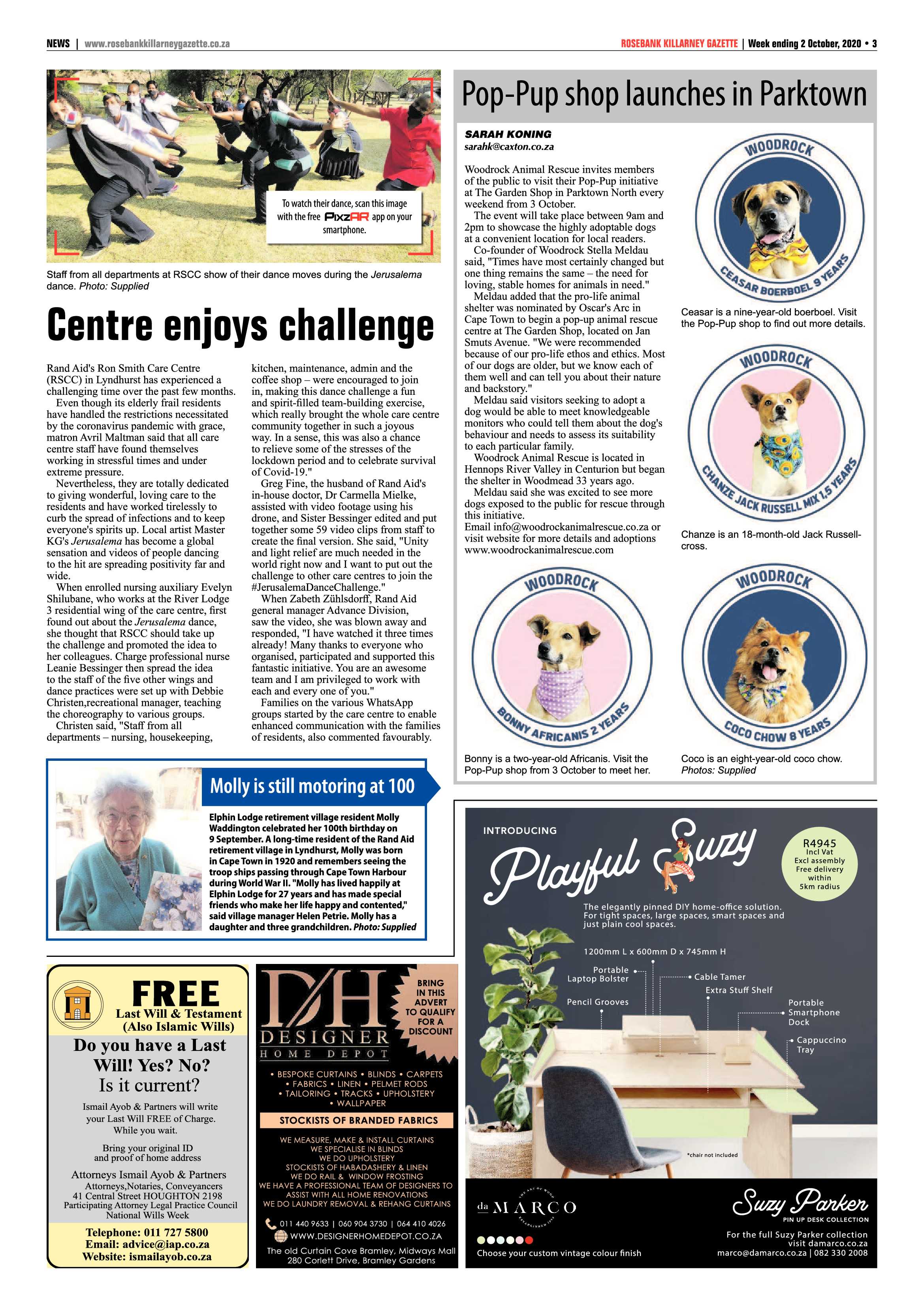 Rosebank Killarney Gazette 02 October 2020 page 3