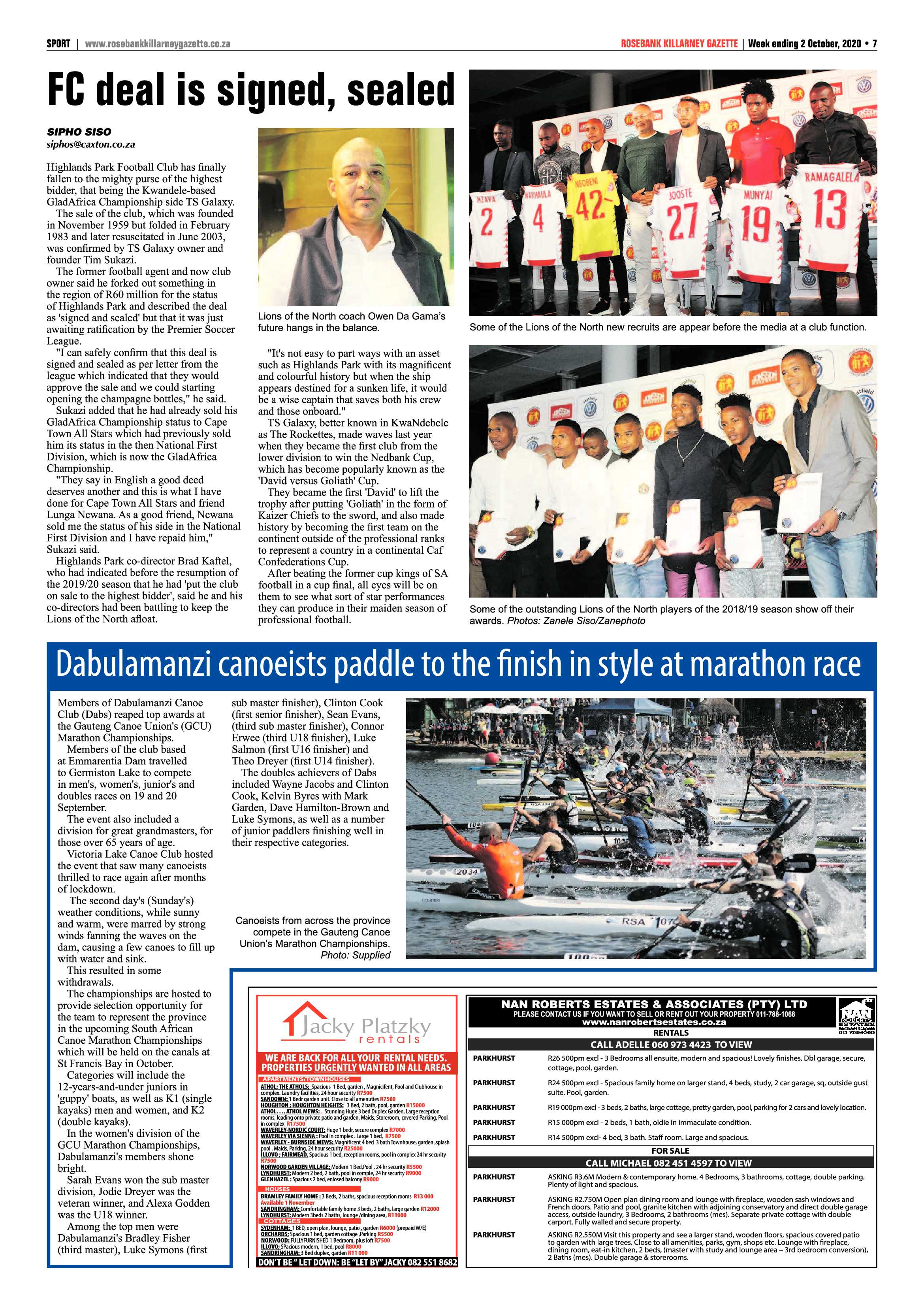 Rosebank Killarney Gazette 02 October 2020 page 7