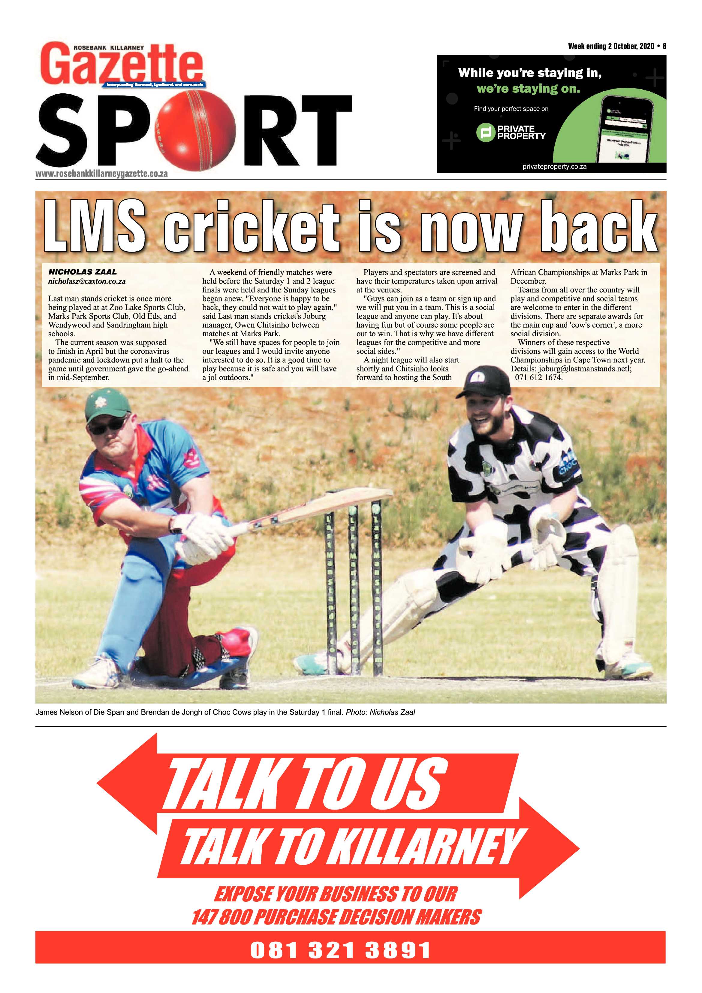 Rosebank Killarney Gazette 02 October 2020 page 8