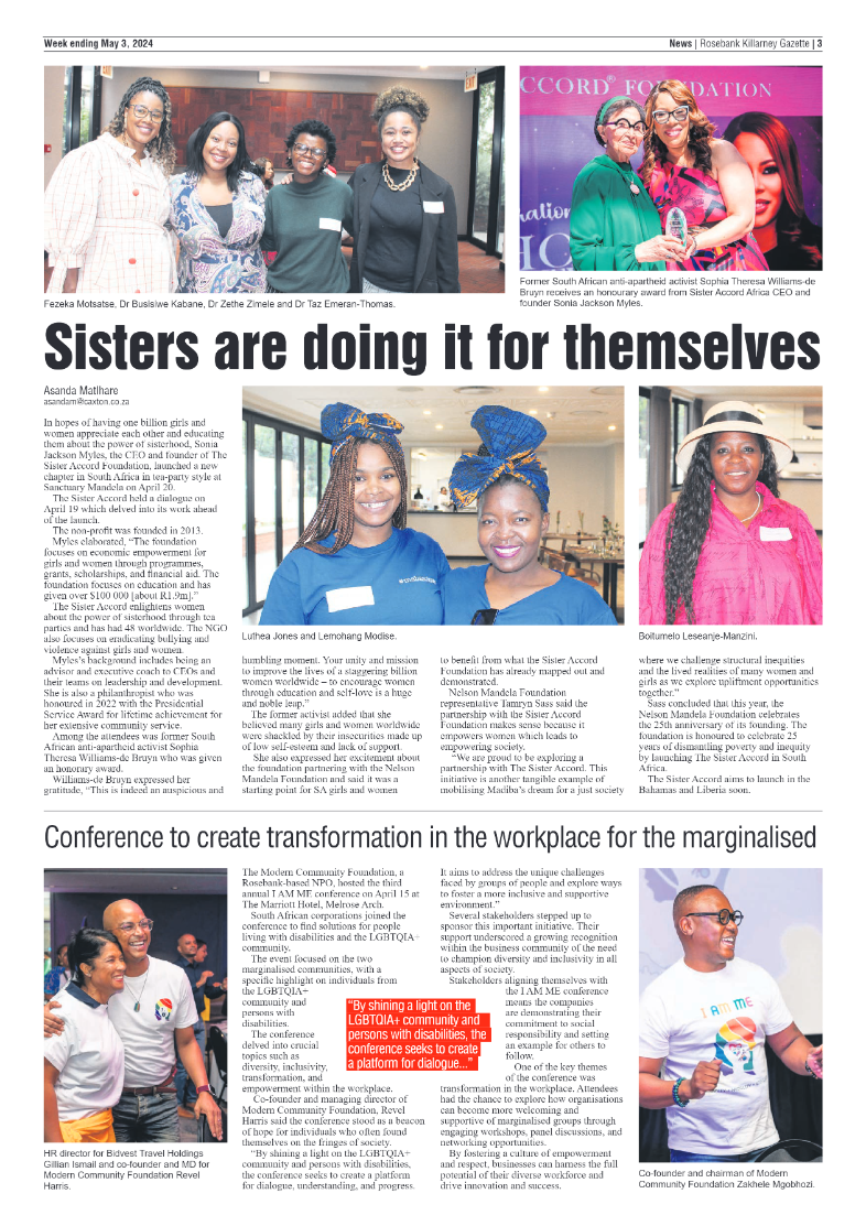 Rosebank Killarney Gazette 03 May 2024 page 3
