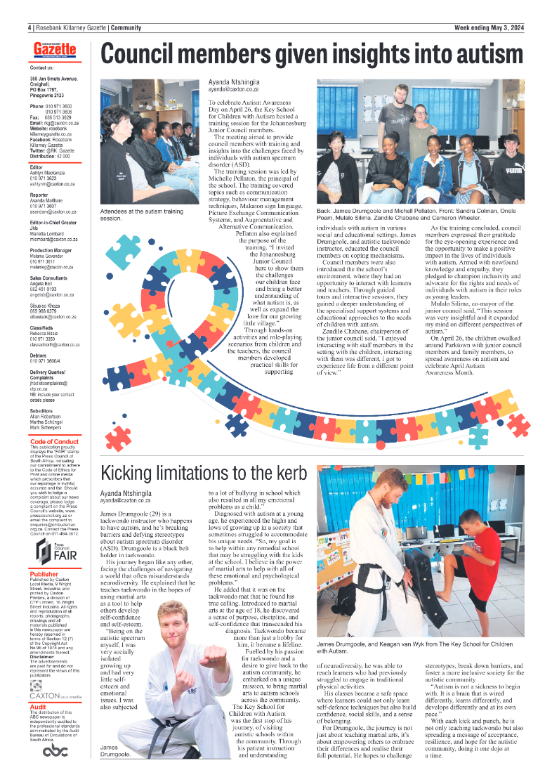 Rosebank Killarney Gazette 03 May 2024 page 4