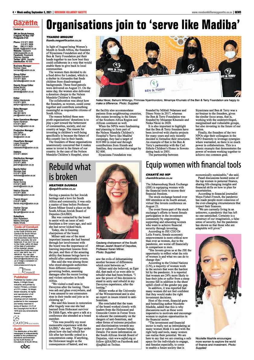 Rosebank Killarney Gazette 03 September 2021 page 6