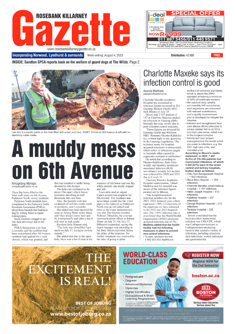 Rosebank Killarney Gazette 04 August 2023 page 1