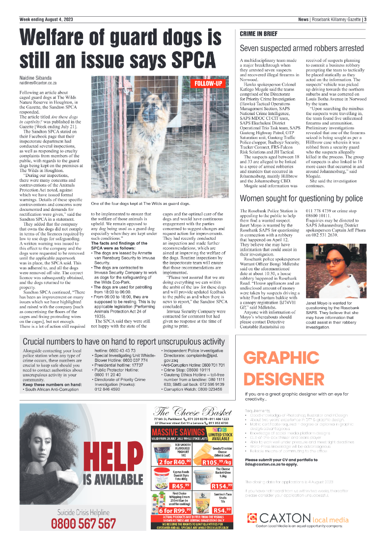 Rosebank Killarney Gazette 04 August 2023 page 3