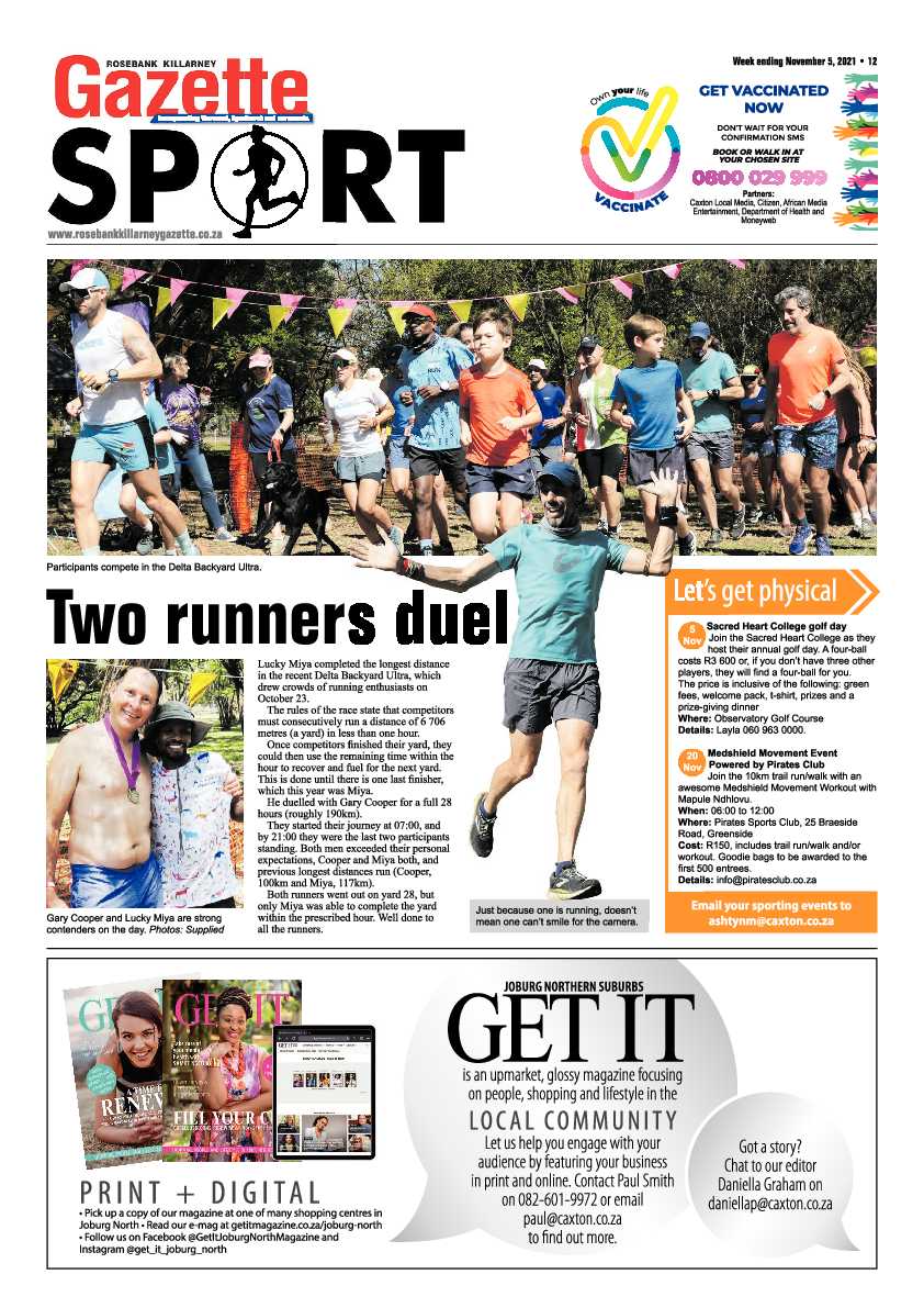 Rosebank Killarney Gazette 05 November 2021 page 12
