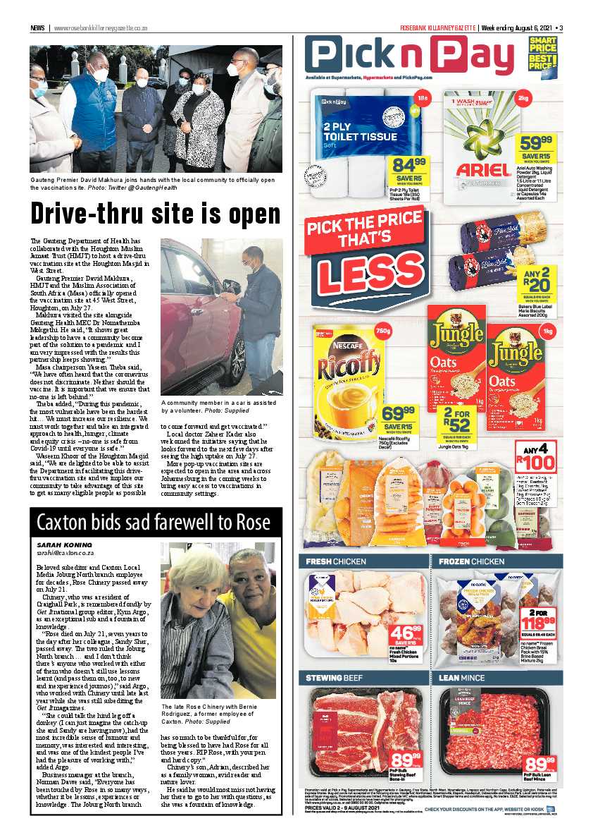 Rosebank Killarney Gazette 06 August 2021 page 3