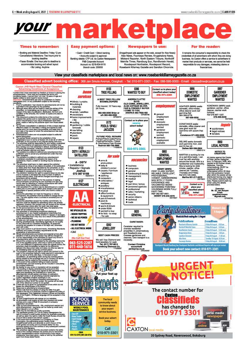 Rosebank Killarney Gazette 06 August 2021 page 6