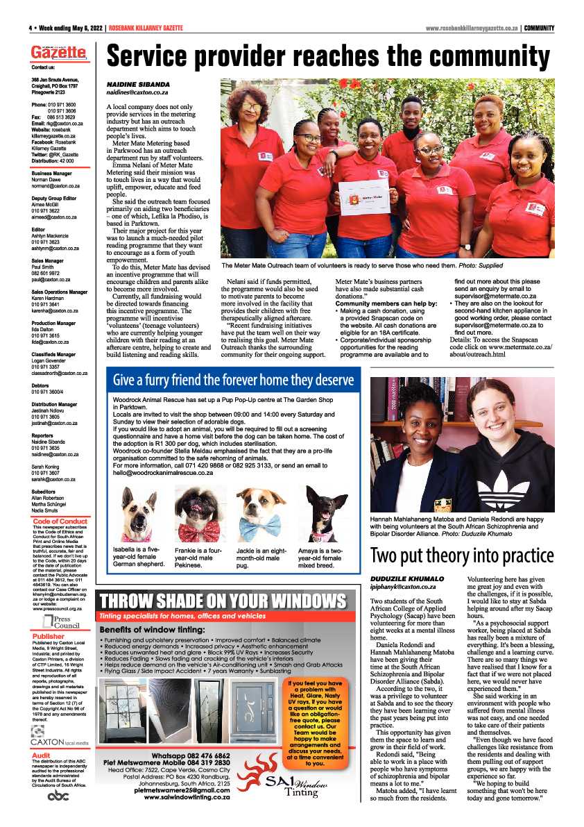 Rosebank Killarney Gazette 06 May 2022 page 4