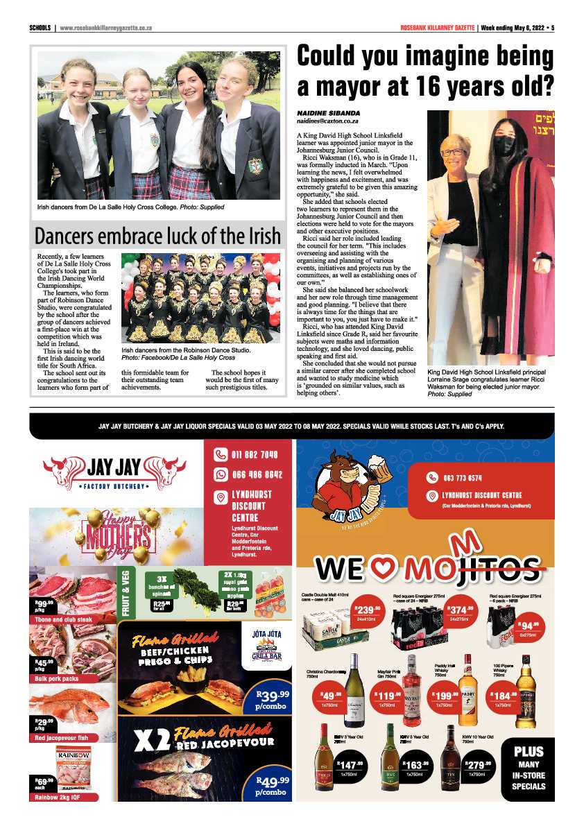 Rosebank Killarney Gazette 06 May 2022 page 5