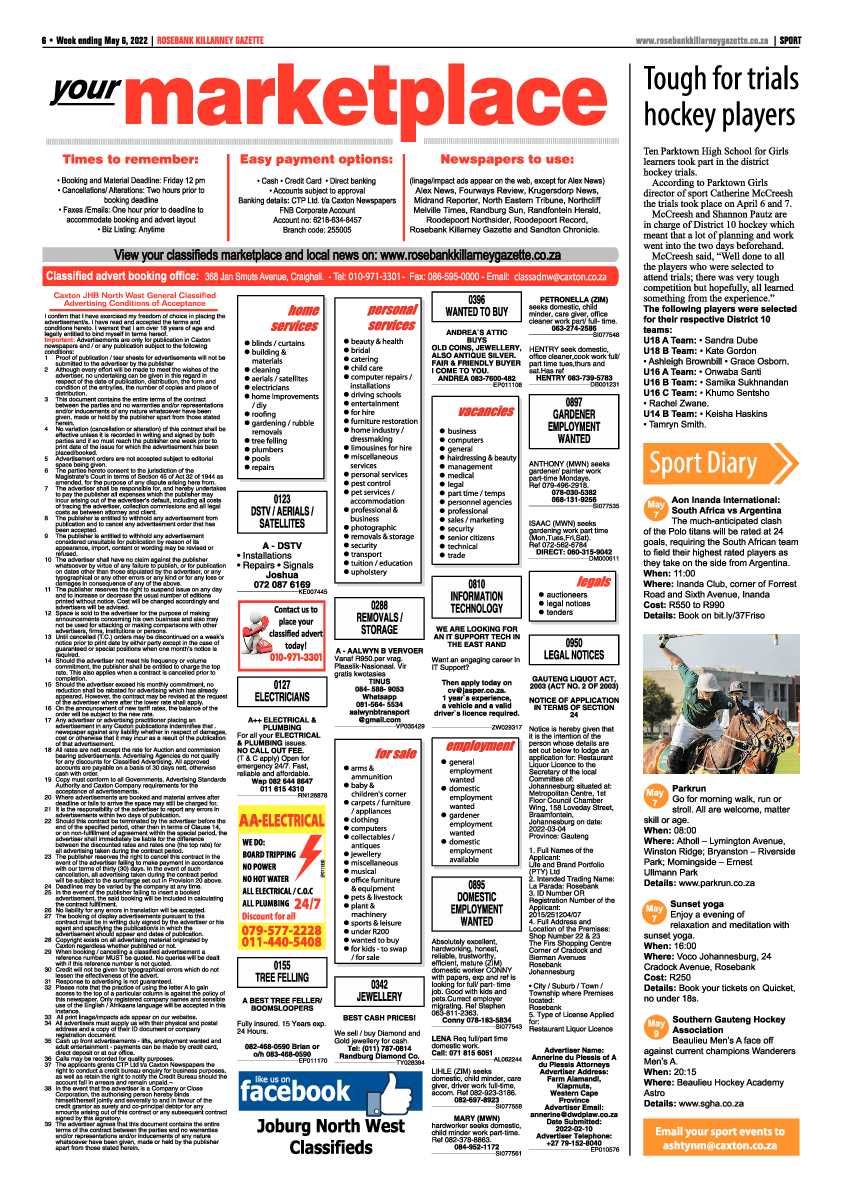 Rosebank Killarney Gazette 06 May 2022 page 6