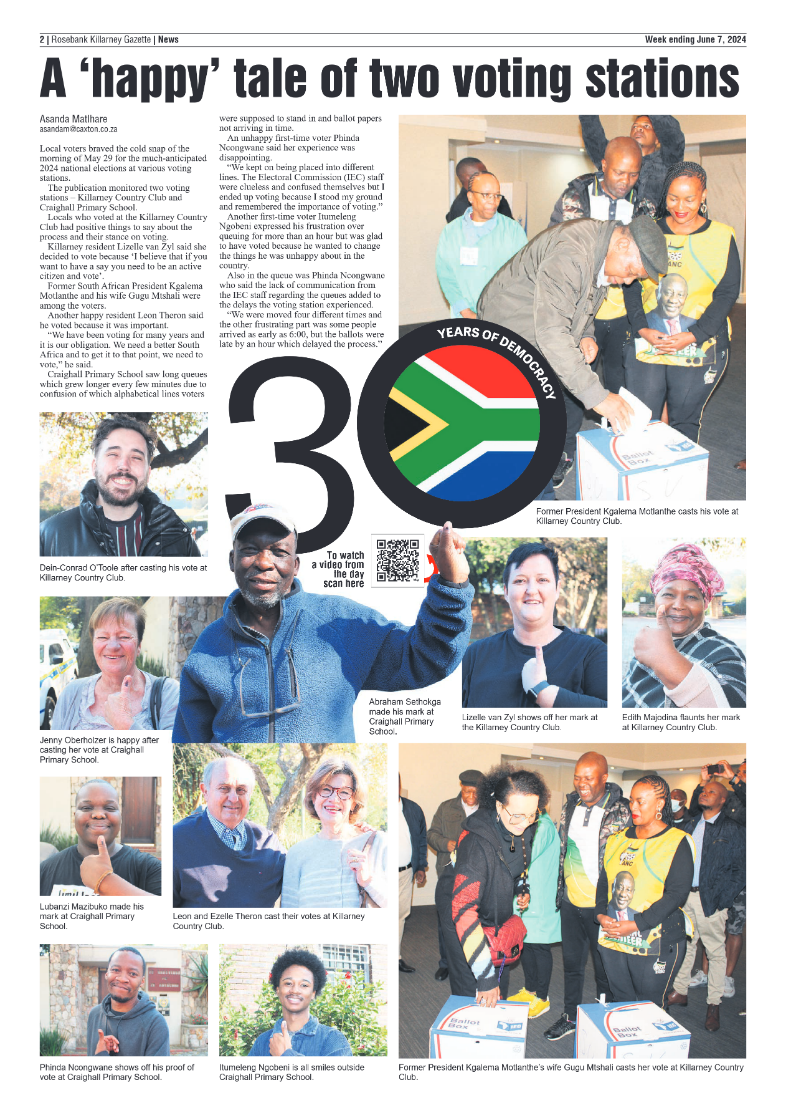 Rosebank Killarney Gazette 07 June 2024 page 2