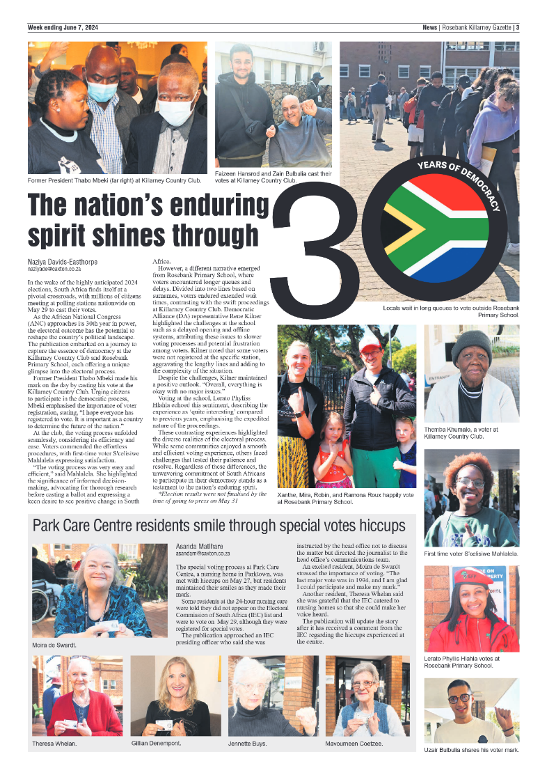 Rosebank Killarney Gazette 07 June 2024 page 3