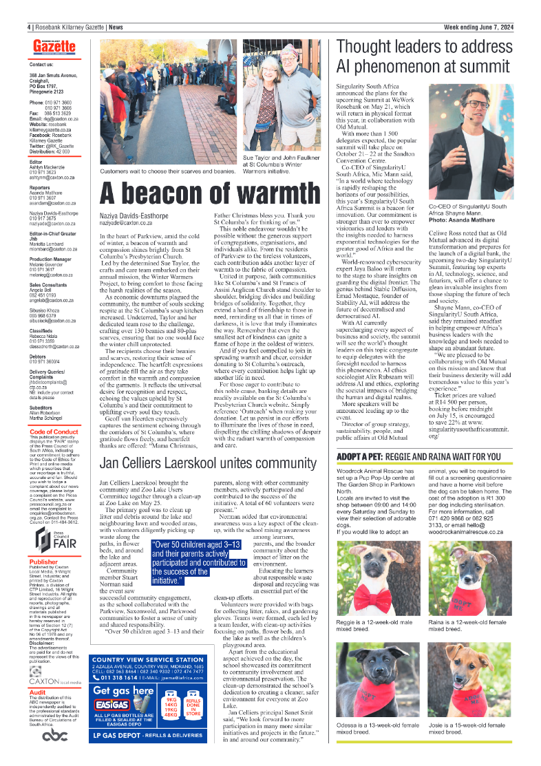 Rosebank Killarney Gazette 07 June 2024 page 4