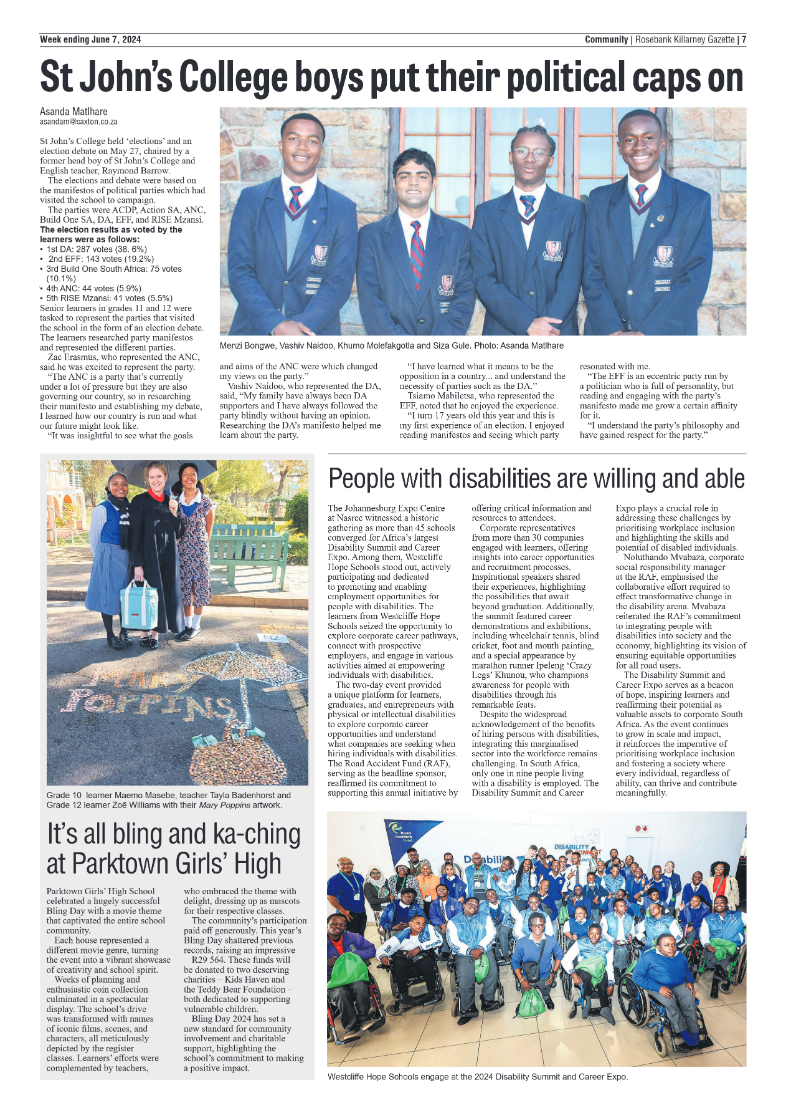 Rosebank Killarney Gazette 07 June 2024 page 7