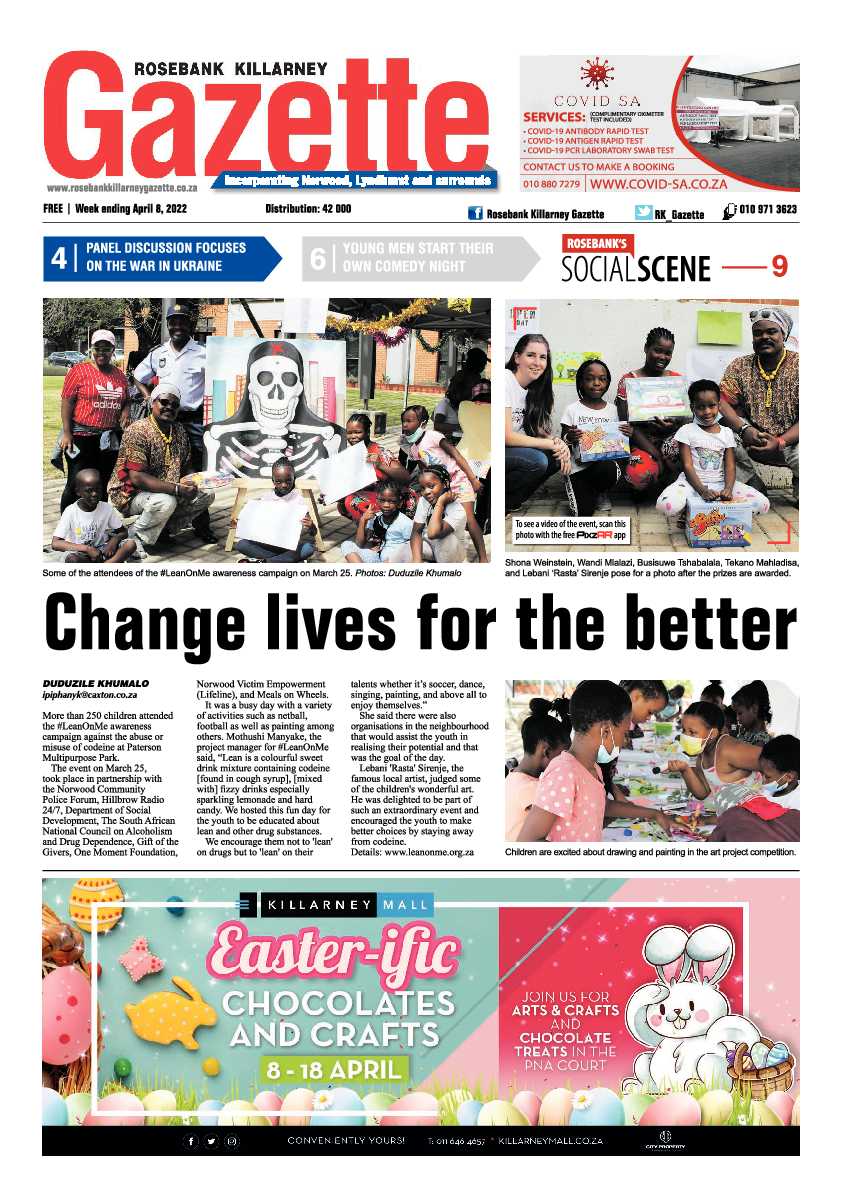 Rosebank Killarney Gazette 08 April 2022 page 1
