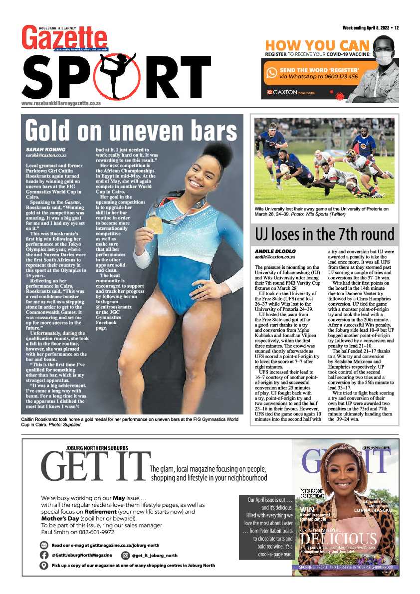 Rosebank Killarney Gazette 08 April 2022 page 12