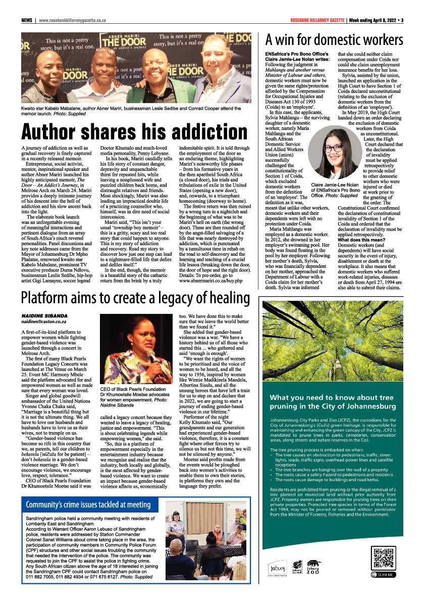 Rosebank Killarney Gazette 08 April 2022 page 3